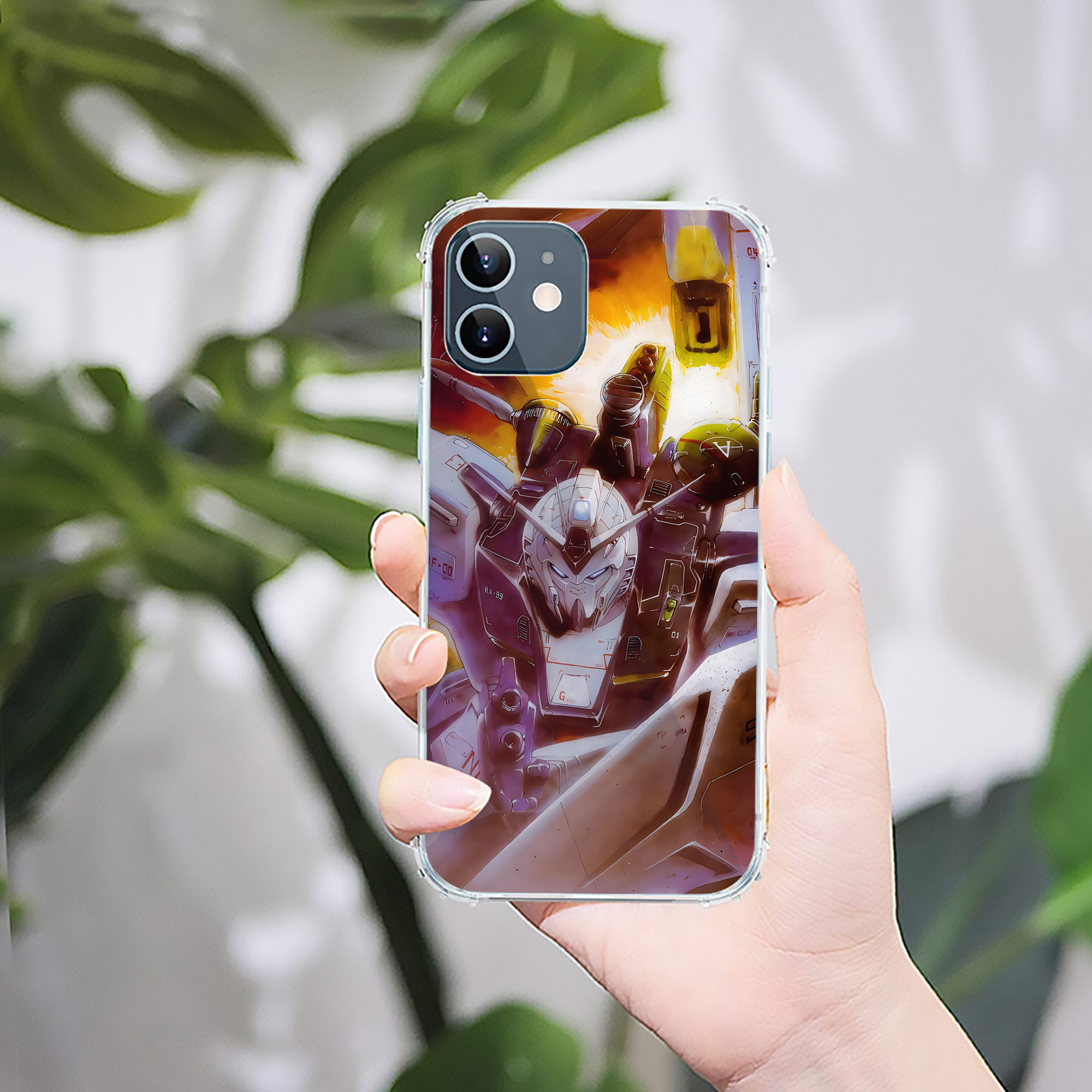 （画像用） 機動戦士ガンダム Mobile Suit Gundam 【iPhone 12シリーズ対応】透明スマホケース（クリアソフトケース）